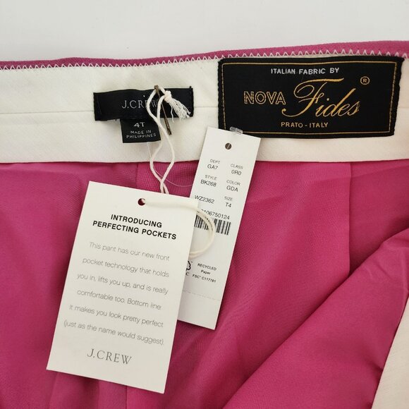 J Crew Willa Full-length Flare Pant  Italian City Wool Garden Dahlia - Picture 4 of 11